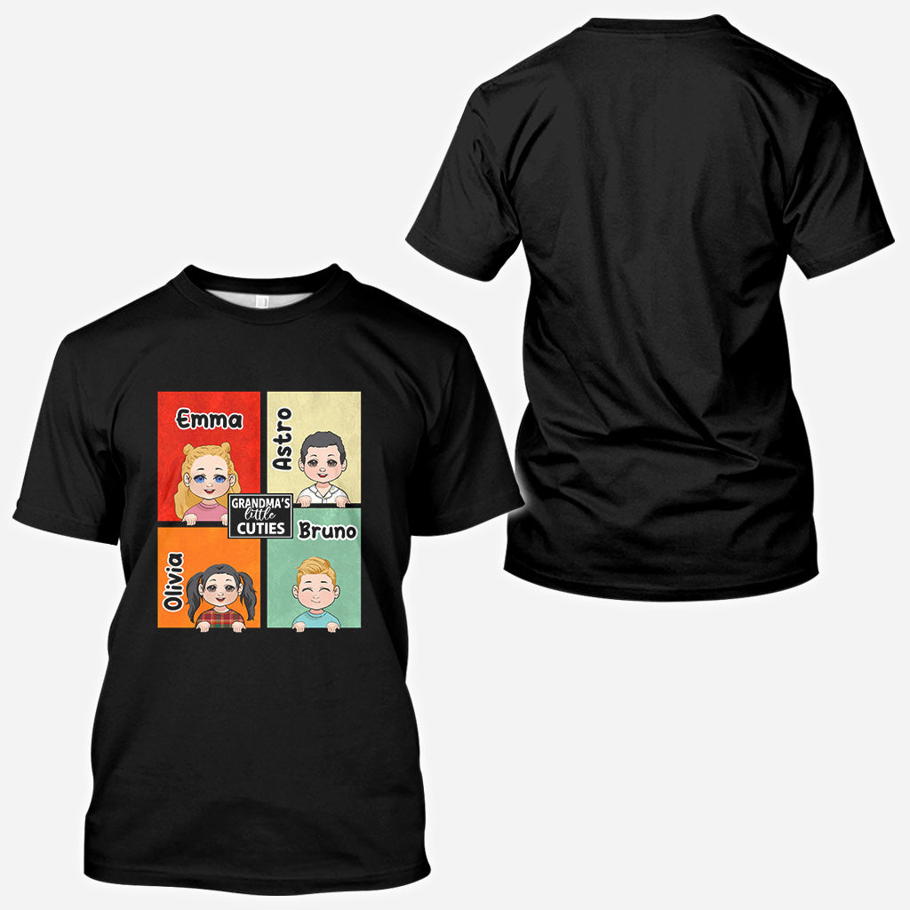 Omas kleine Lieblinge – Geschenk für Oma, Tante – Personalisiertes T-Shirt