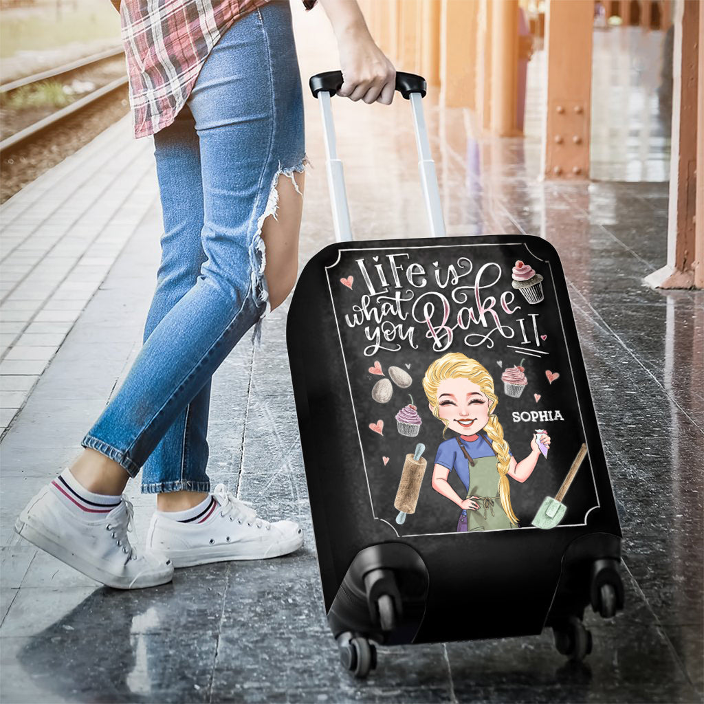 Life Is What You Bake It - Personalized Baking Luggage Cover