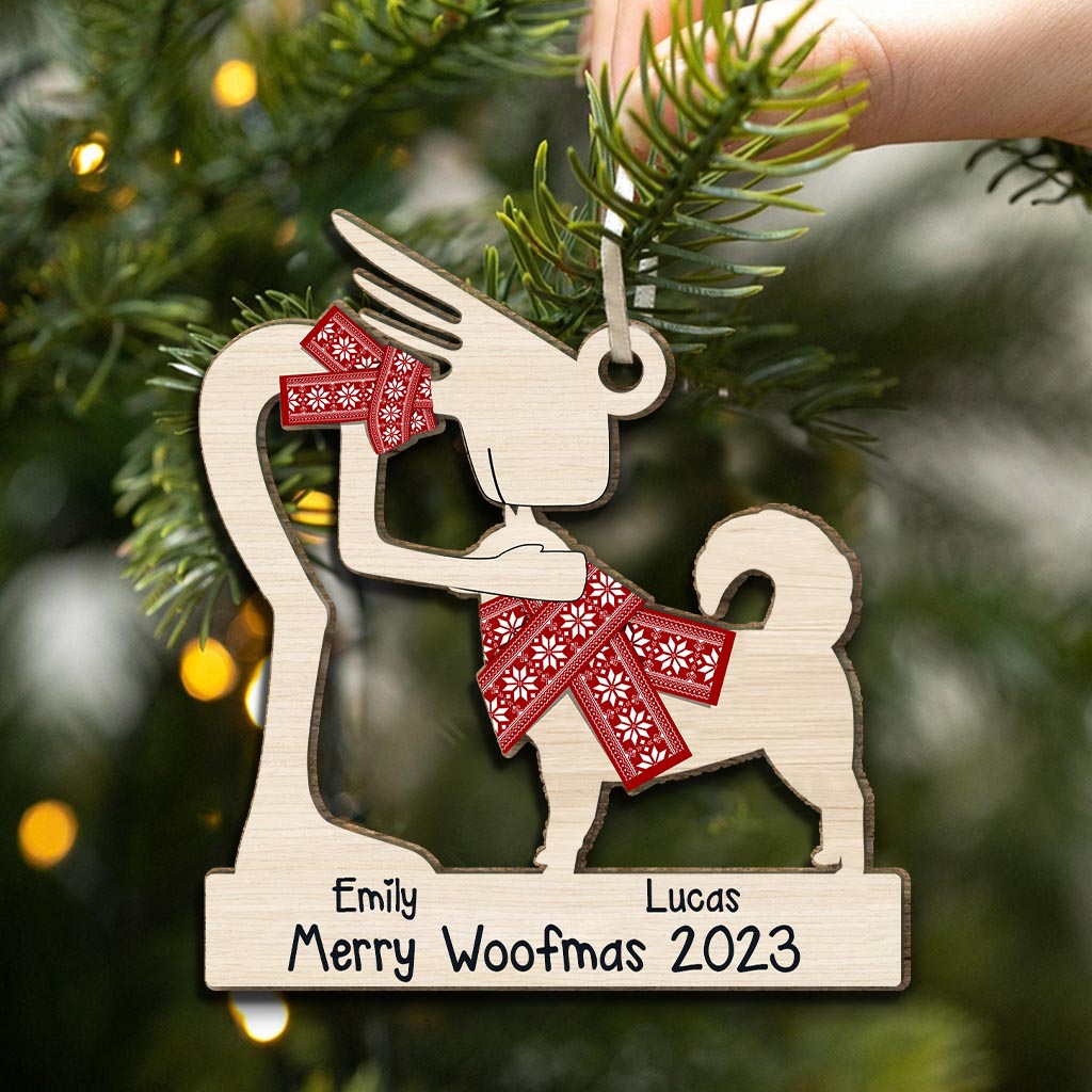 Fröhliche Hundeweihnachten – Geschenk für Hundeliebhaber – Personalisierter Weihnachtsschmuck