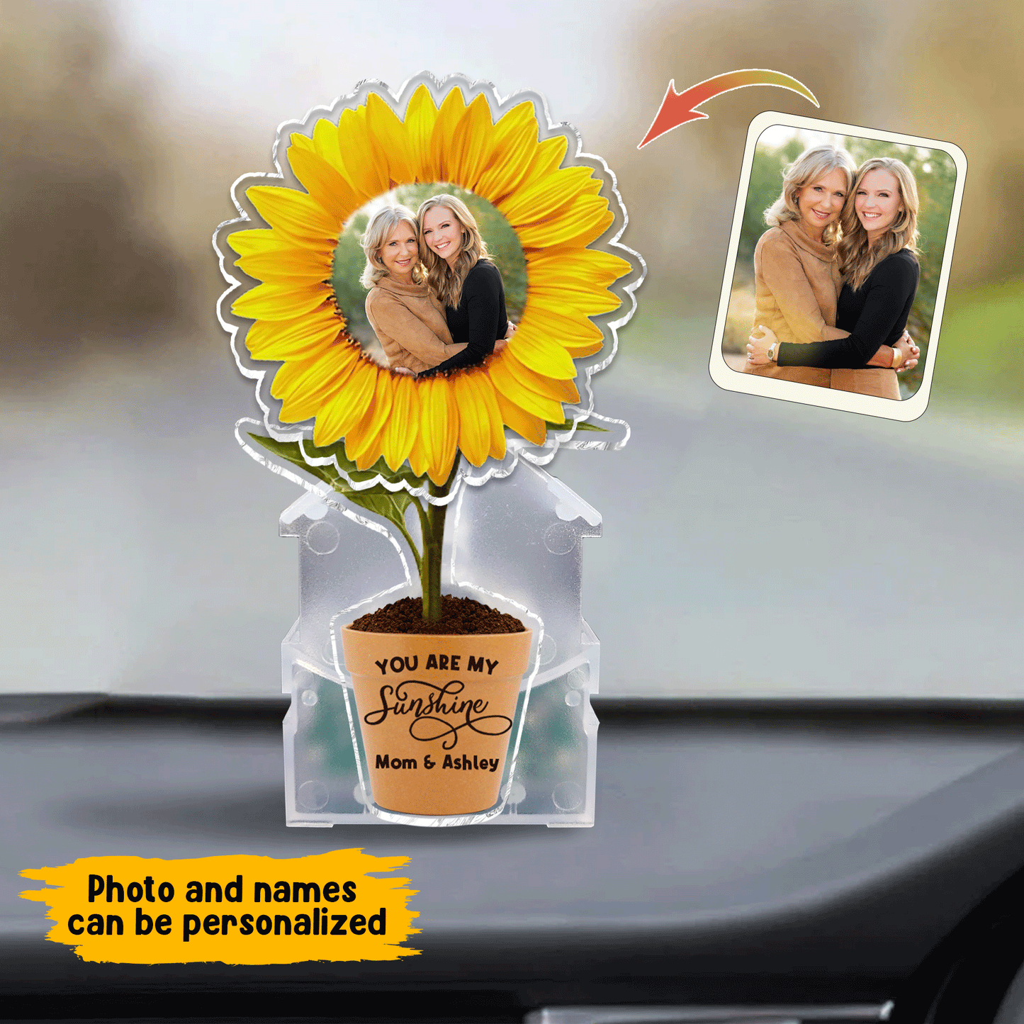 Du bist mein Sonnenschein – Geschenk für Ehemann, Ehefrau, Freund, Freundin, Mutter, Oma – Personalisierter Shaker