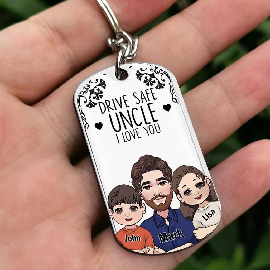 Gute Fahrt! – Geschenk für Opa, Papa, Onkel, Bruder – Personalisierter Schlüsselanhänger aus Edelstahl