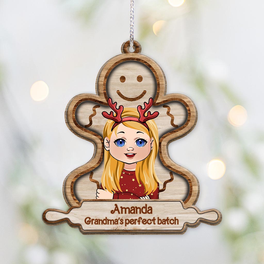 Omas perfektes Set – Personalisierter Oma-Weihnachtsbaumschmuck