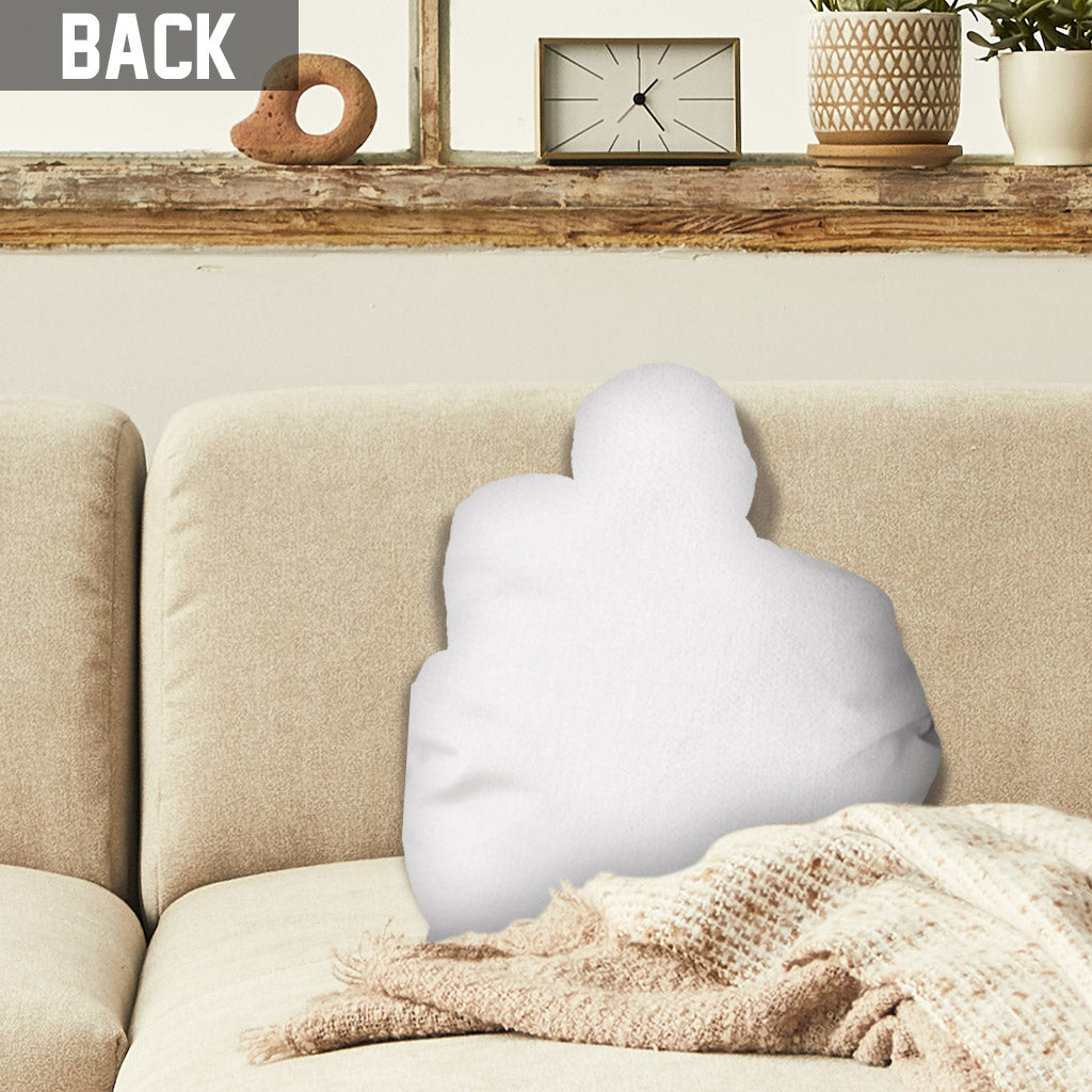 Individuell gestaltetes Kissen in Form eines Paares – mit Fotomotiv