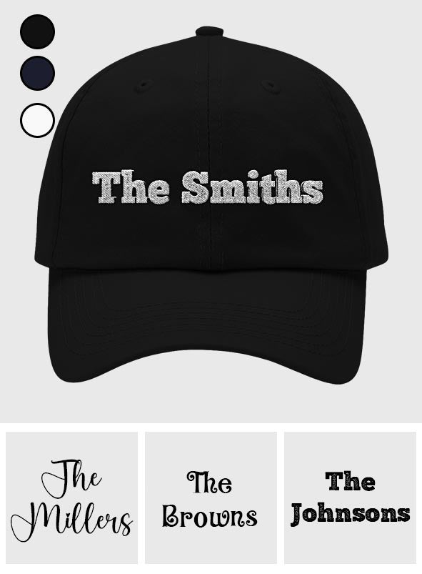 Personalisierte, bestickte klassische Familienkappe mit individuellem Namen