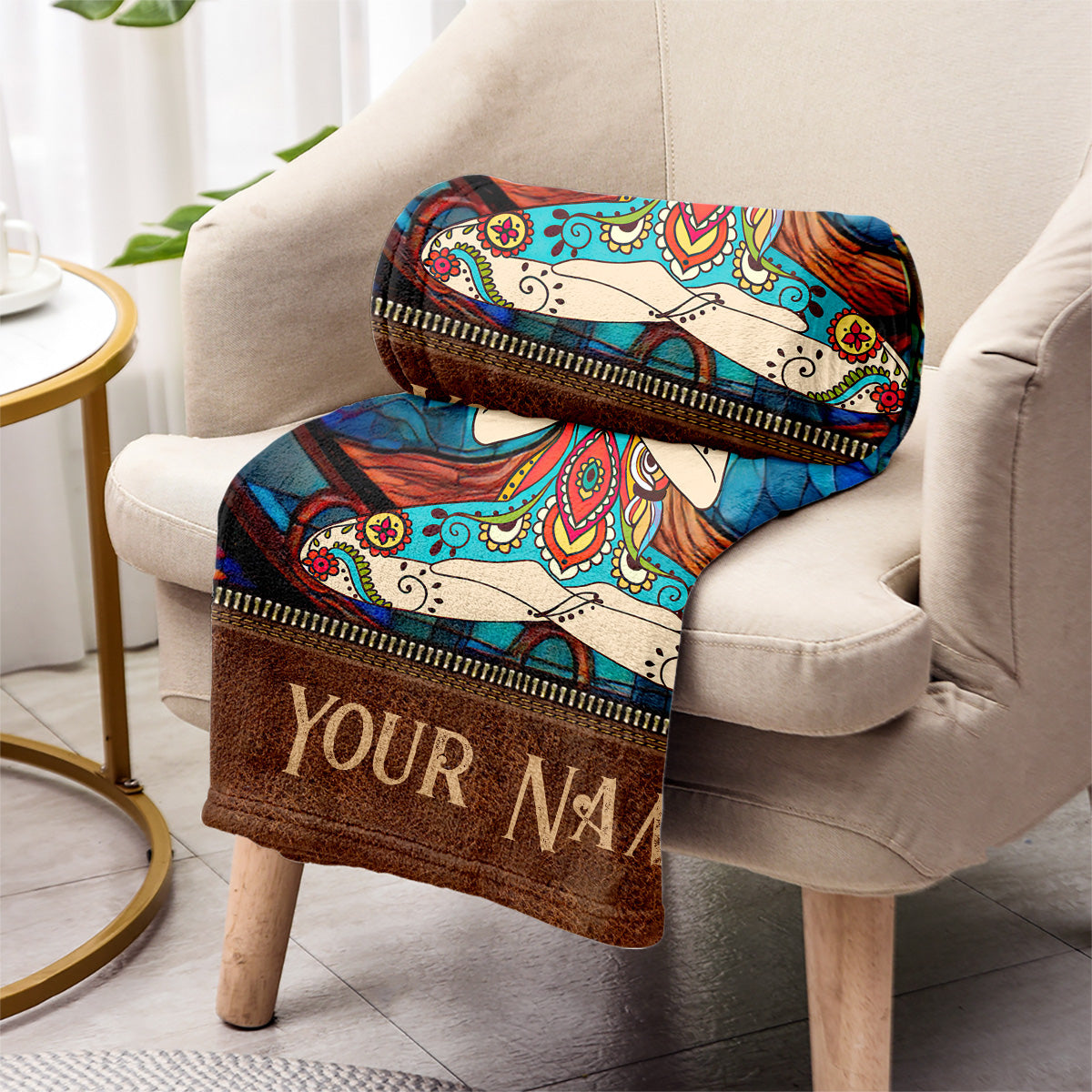 Namaste Green - Personalisierte Yogadecke