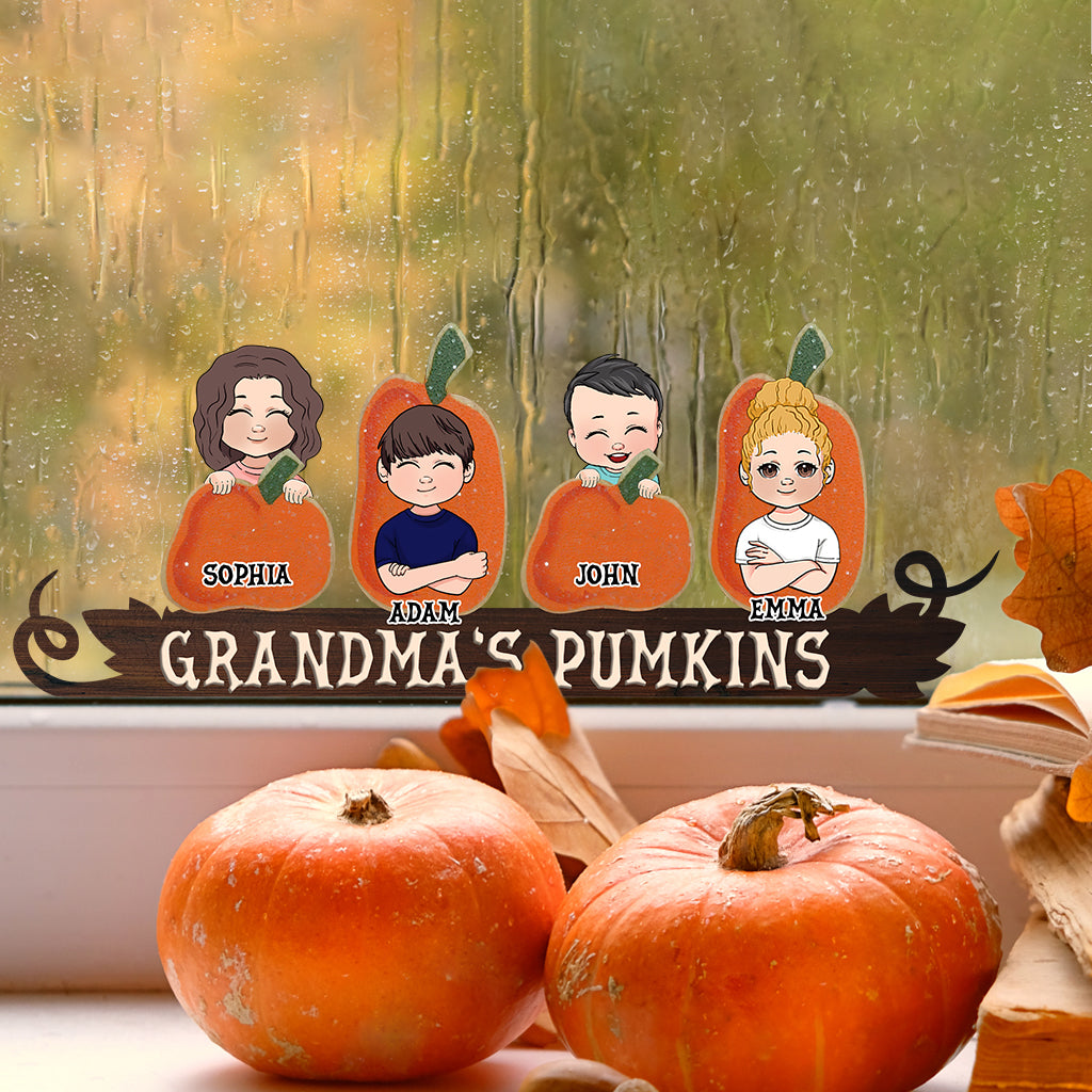 Grandma's Pumpkin - Personalized Grandma Decal Die Cut