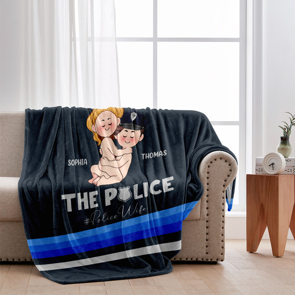 Ich liebe die Polizei – Personalisierte Pärchendecke
