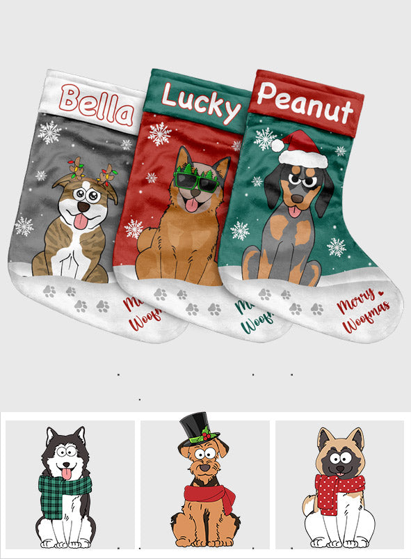 Fröhliche Hundeweihnachten – personalisierte Weihnachtsstrümpfe für Hunde