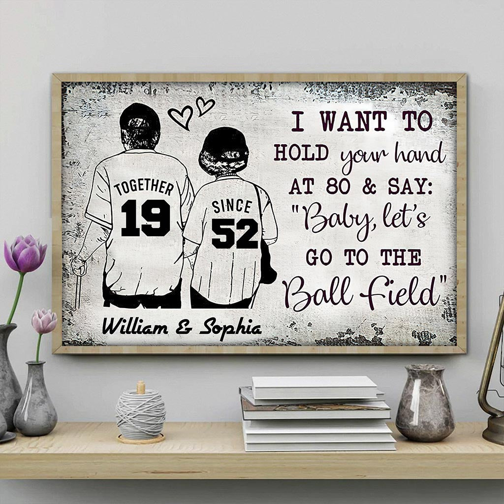 Baseball Together Since - Personalisierte Baseball-Leinwand und Poster