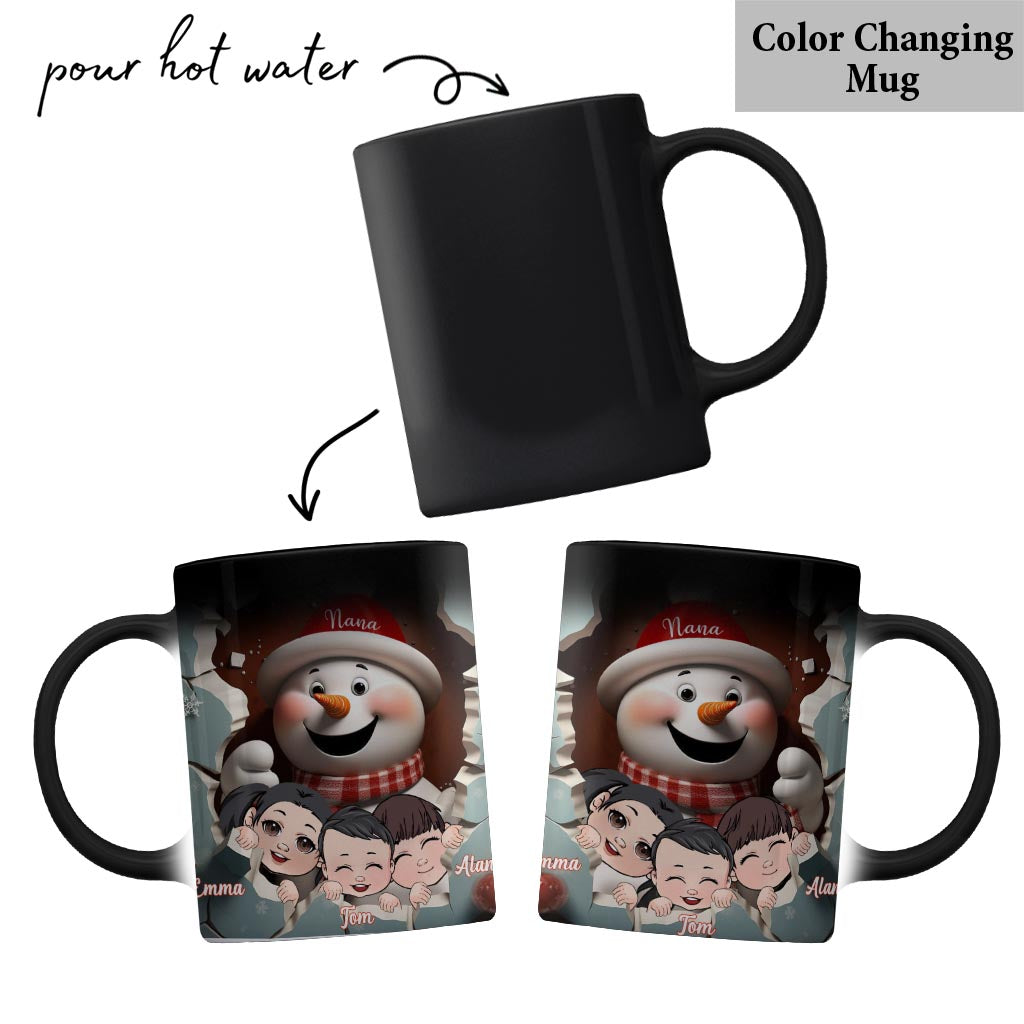 Schneemann-Oma/Nana/Mimi/Gigi... - Personalisierte Oma-Tasse