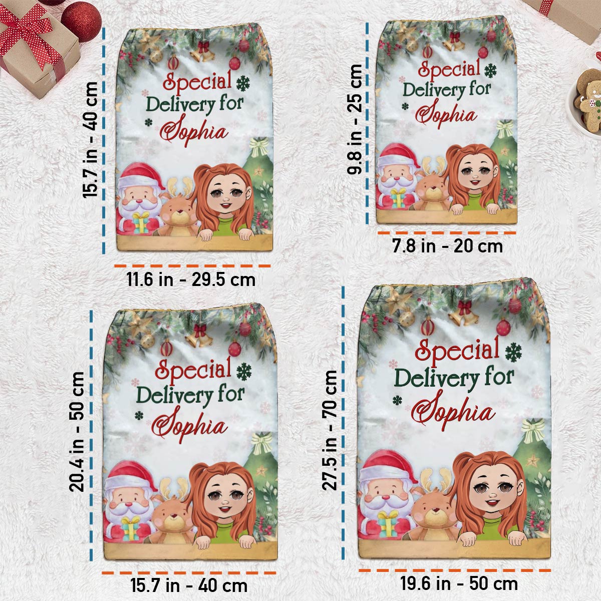 Sonderlieferung – Personalisierter Familien-Tragebeutel mit Kordelzug