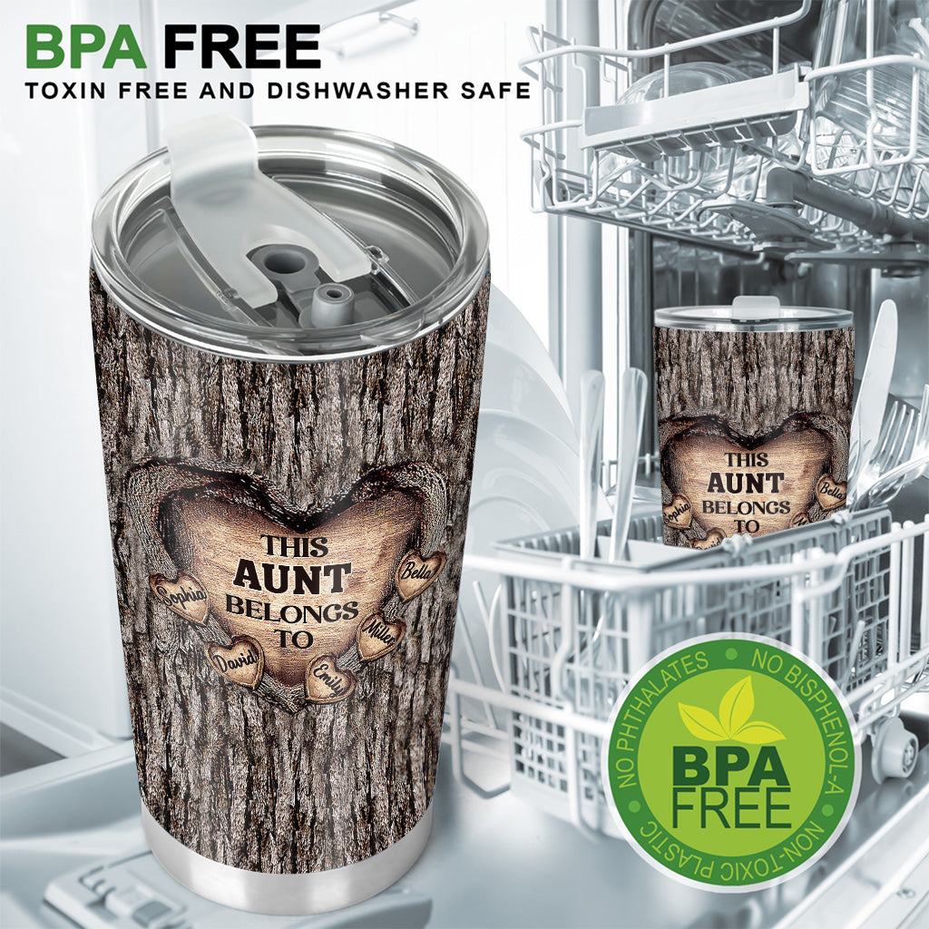 Papas Herz – Geschenk für Papa, Oma, Opa, Mama, Onkel, Tante, Bruder, Schwester – Personalisierter Trinkbecher