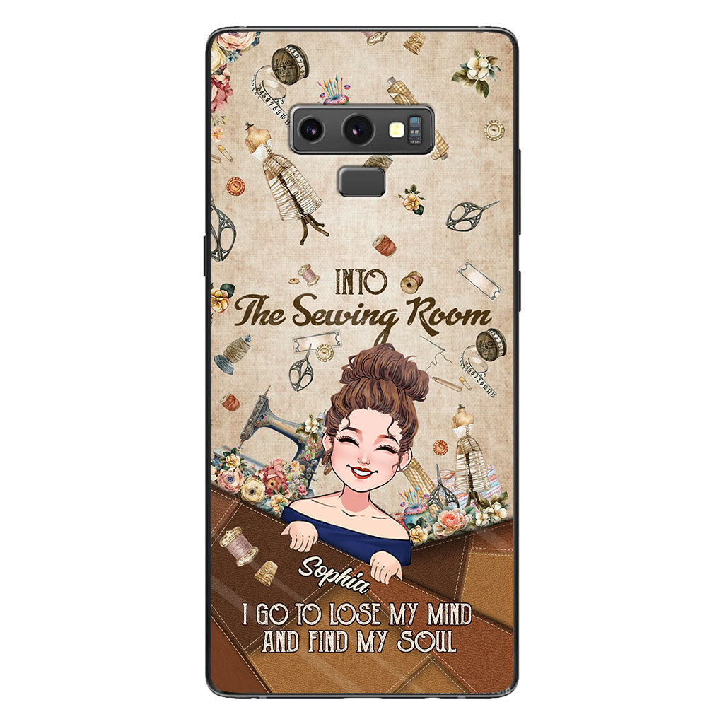 And Into The Sewing Room I Go - Personalized Sewing Phone Case