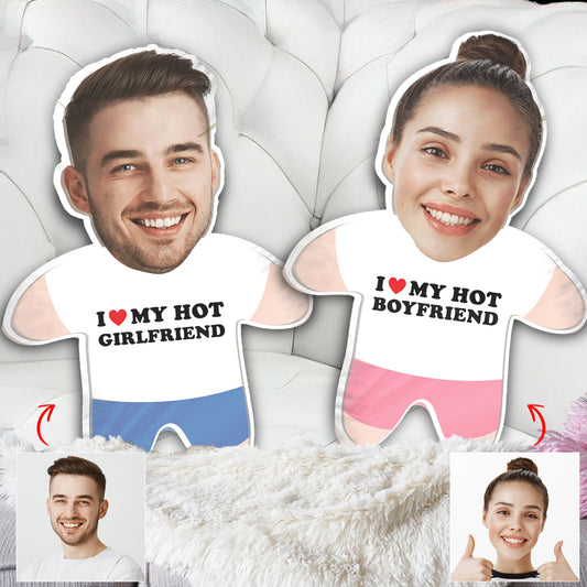 Ich liebe dich – Personalisiertes Kissen in Pärchenform
