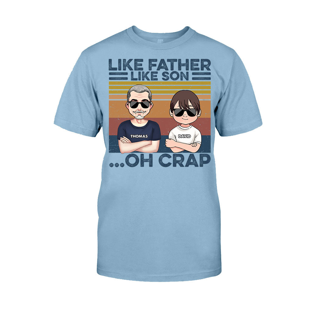 Wie der Vater, so der Sohn – Geschenk für Papa – Personalisiertes T-Shirt und Hoodie
