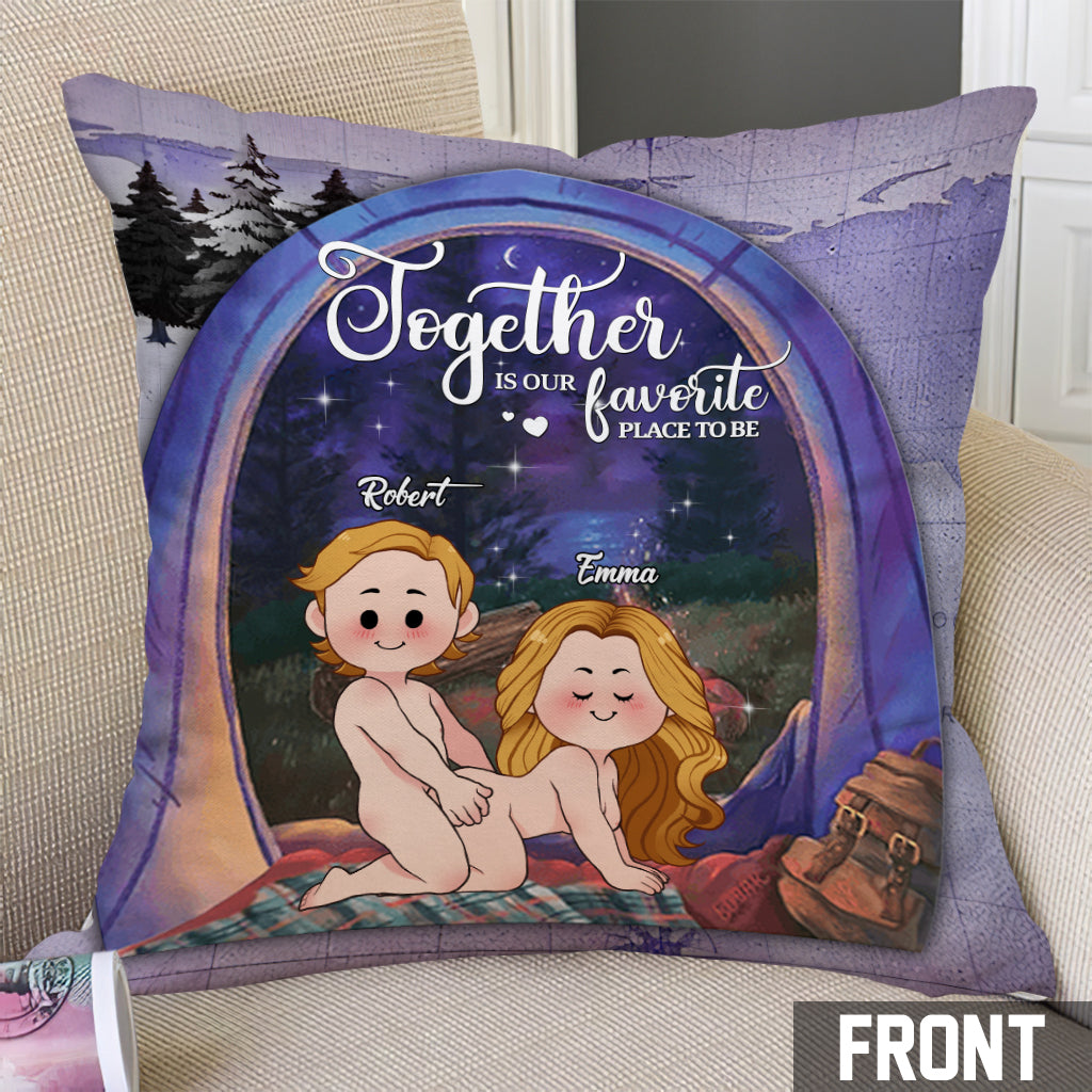 Gemeinsam sind wir am liebsten – personalisiertes Camping-Kissen