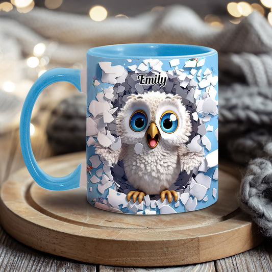 Personalisierte Tasse mit Eulenmotiv