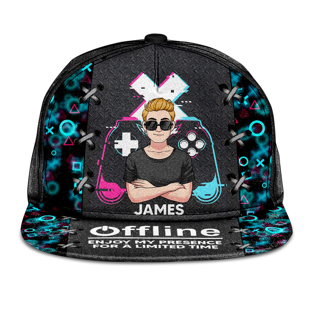 Offline Enjoy My Presence - Personalized Video Game Snapback