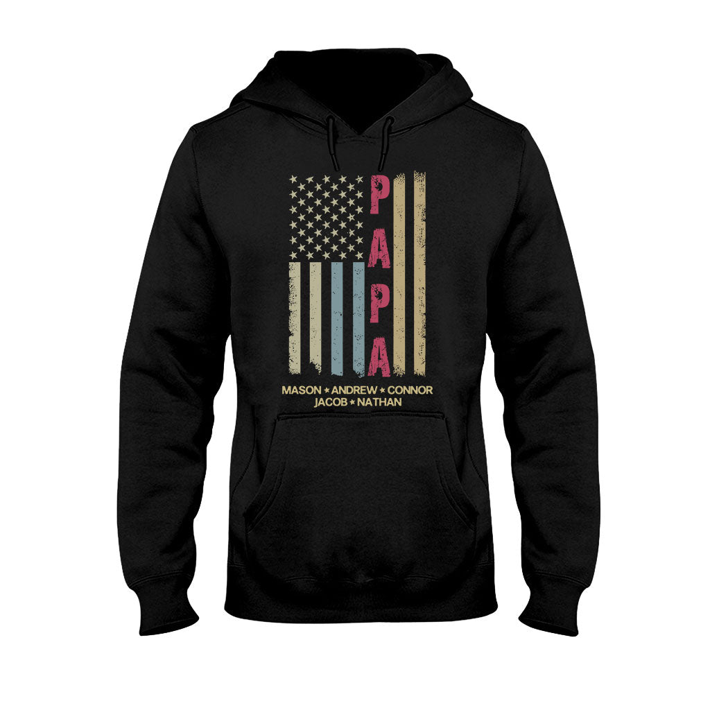 Personalisiertes Opa-T-Shirt & Hoodie mit amerikanischer Flagge