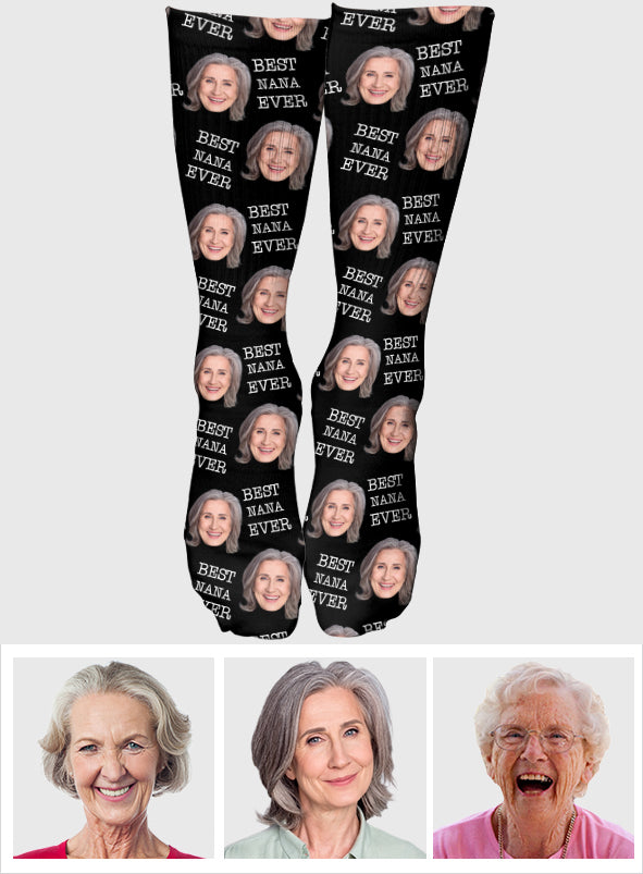 Custom Face - Personalized Grandma Socks