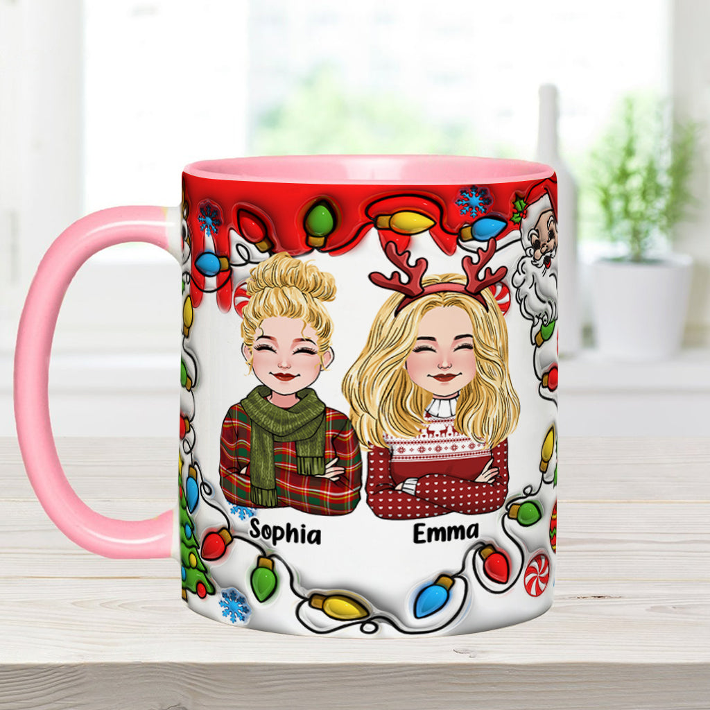 Kollegen sind wie Weihnachtslichter – Personalisierte Tasse mit Kollegen-Akzent