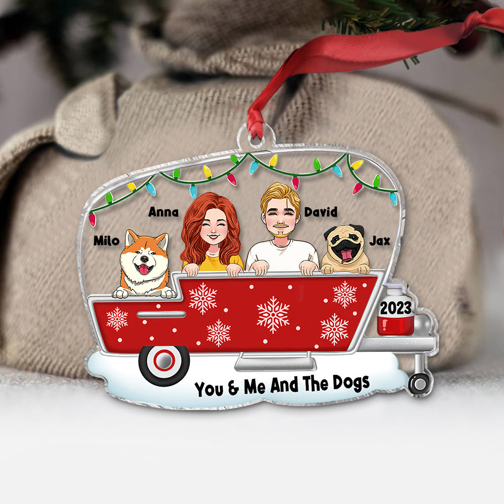 Du, ich und die Hunde – Personalisierter, transparenter Camping-Anhänger