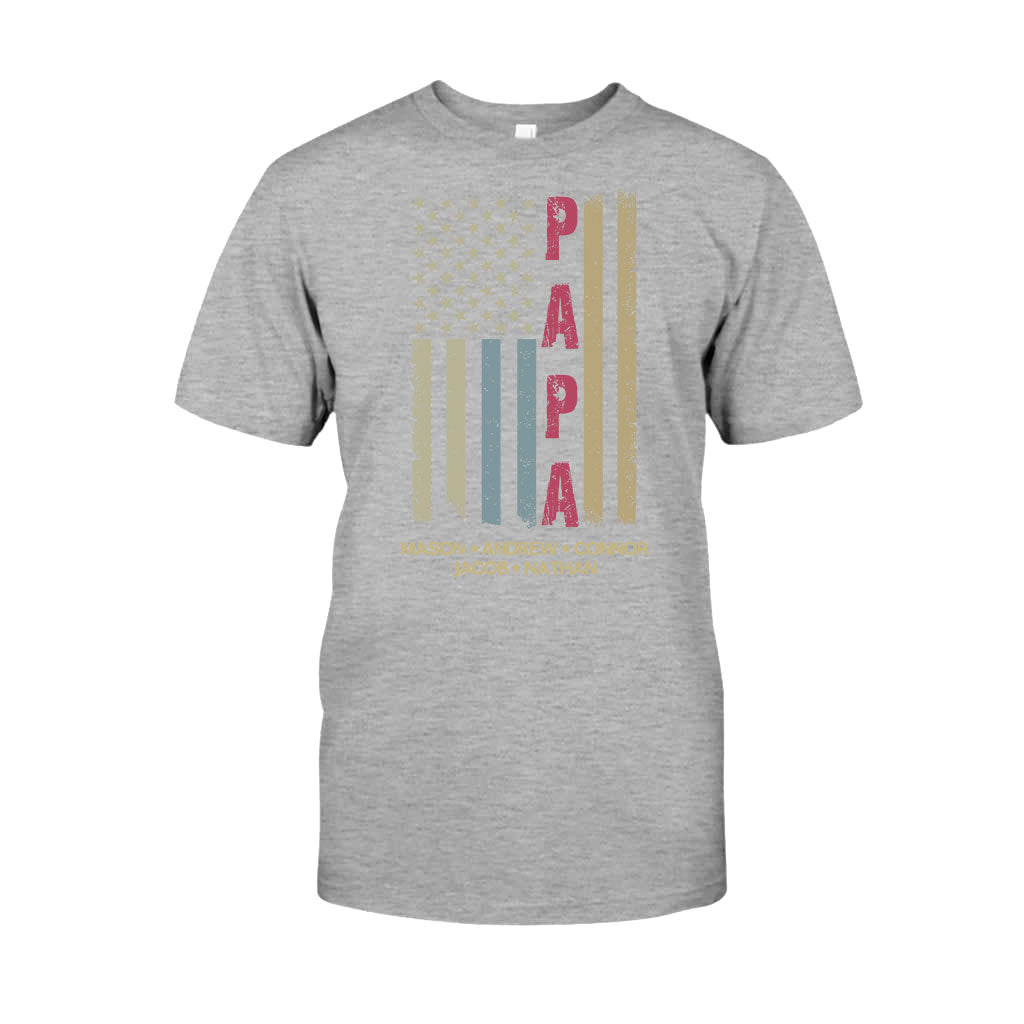 Personalisiertes Opa-T-Shirt & Hoodie mit amerikanischer Flagge