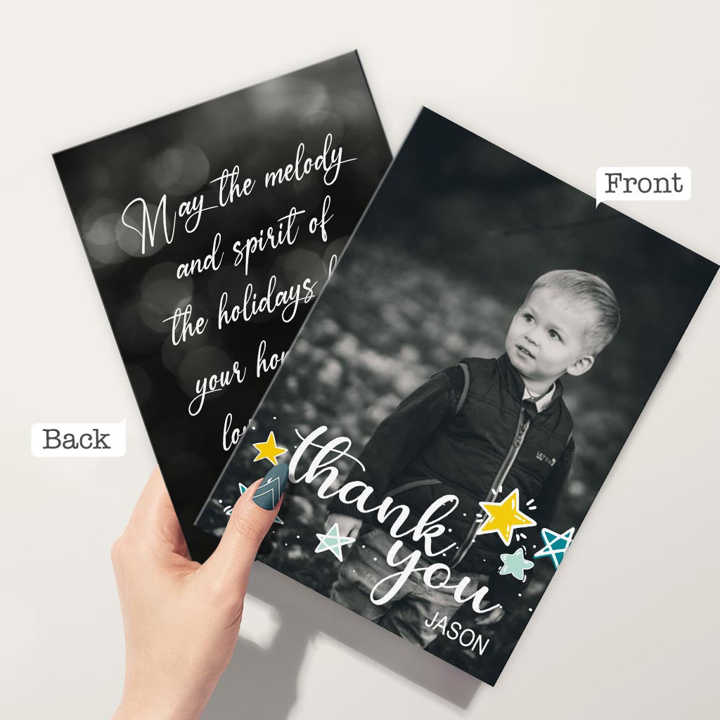 Danke / Ich liebe dich - Personalisierte Grußkarte