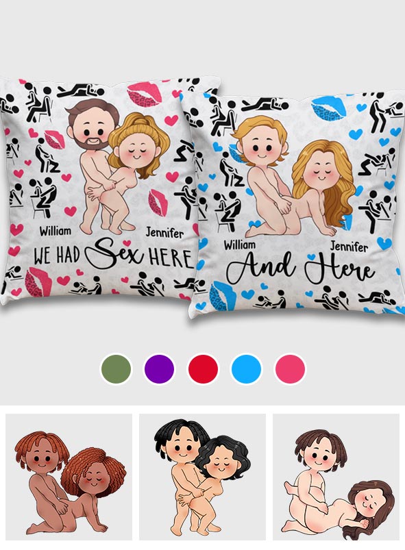Wir hatten hier und hier Sex - Personalisiertes Pärchenkissen