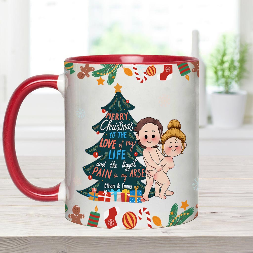Merry Christmas To The Love Of My Life - Personalized Couple Accent Mug