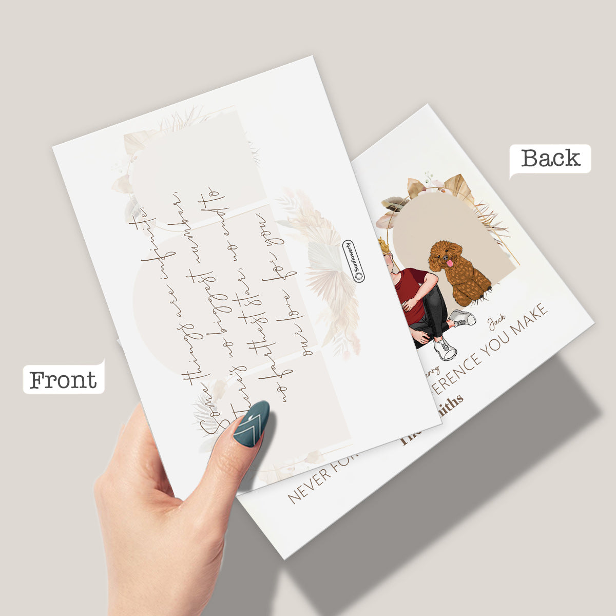 Dankeschön – personalisierte Grußkarte