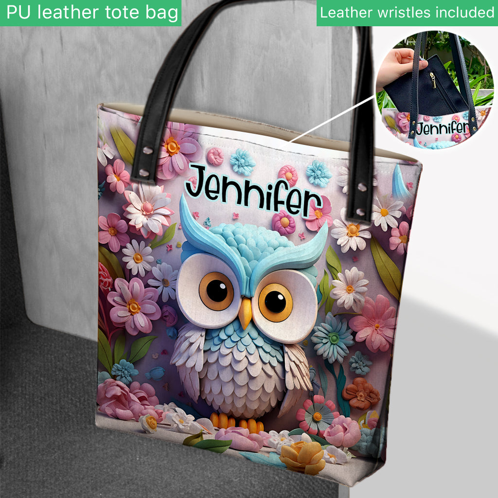 Coole Eule – Personalisierte Eulen-Tragetasche