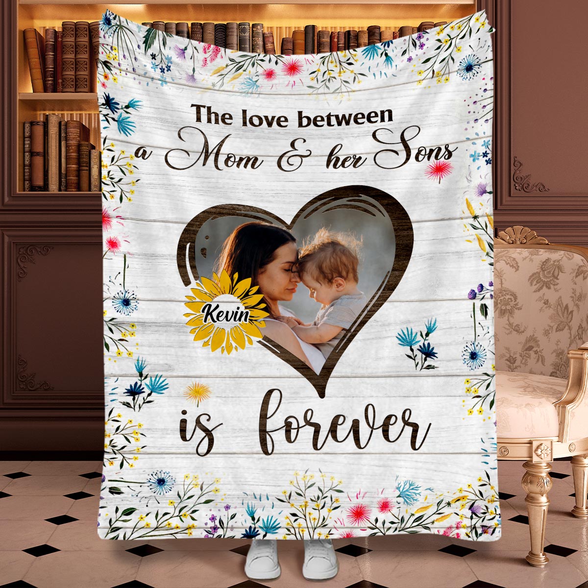 Wenn wir eine Blume hätten – personalisierte Mutterdecke