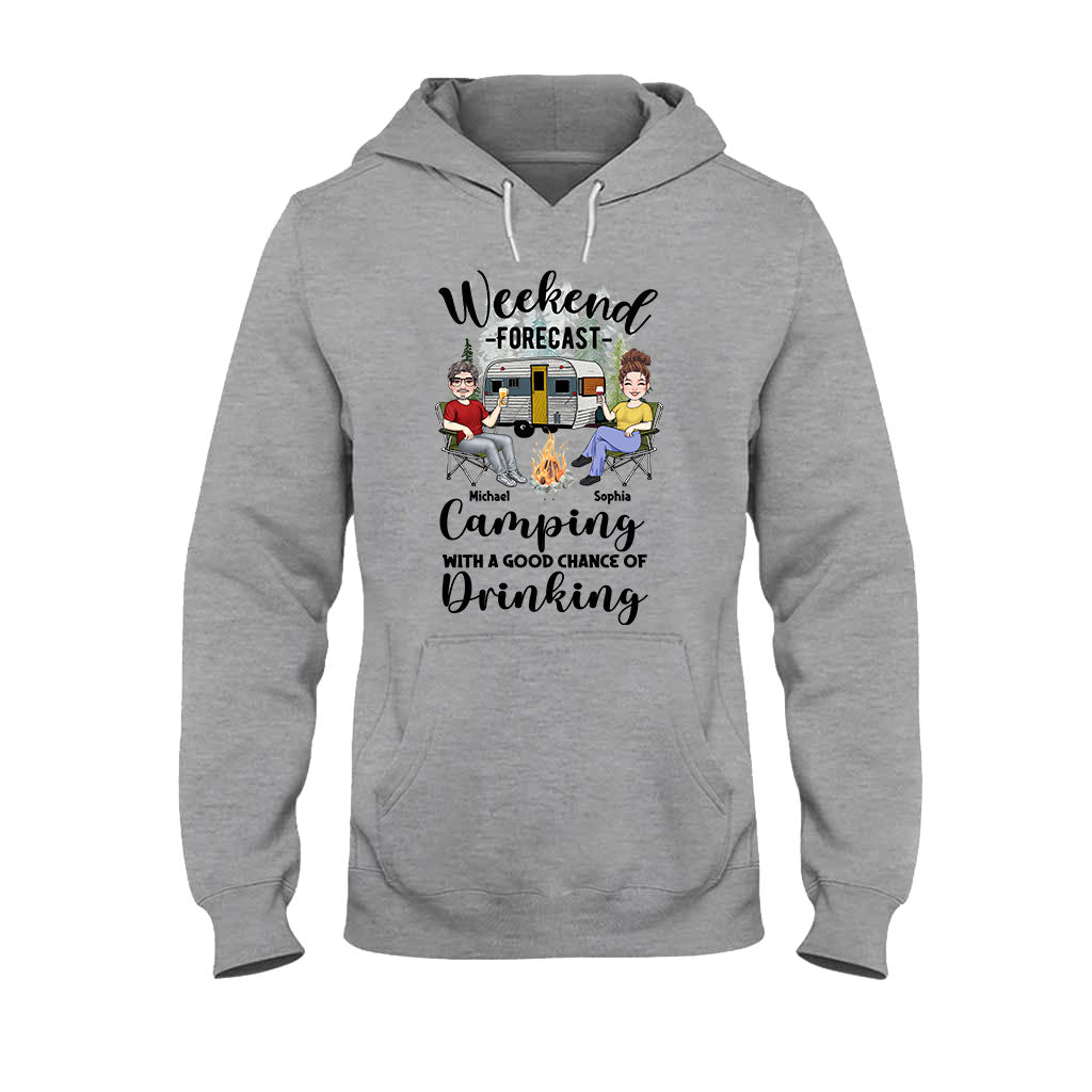 Wochenendprognose – Personalisiertes Camping-T-Shirt und Hoodie