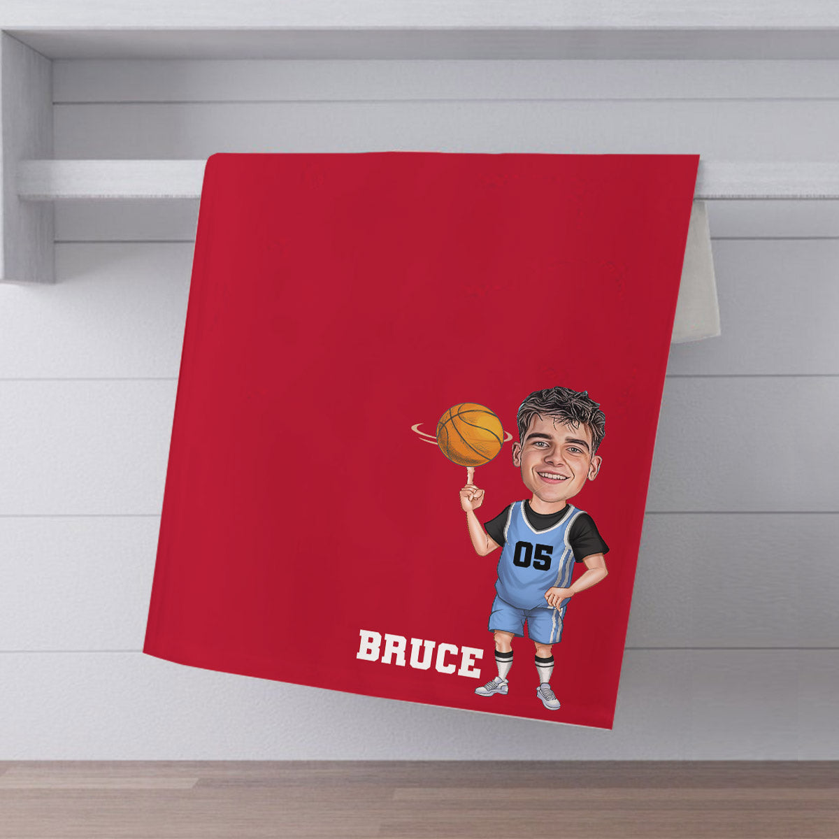 Sportliches Handtuch – Personalisiertes Basketball-Handtuch