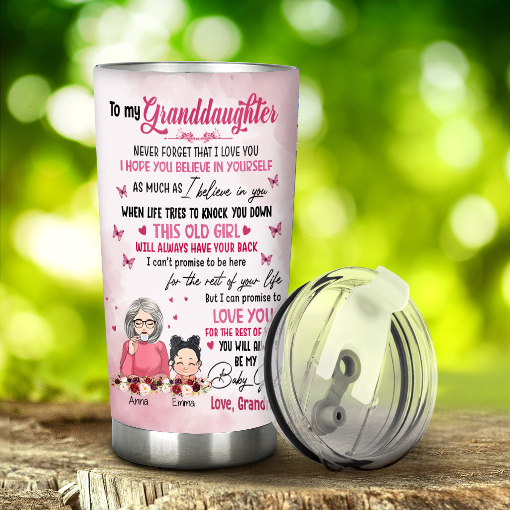 To My Granddaughter - Personalized Grandma Tumbler
