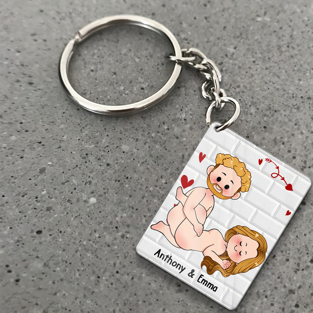 Ich wünsche dir nur, dass du glücklich bist – Geschenk für Paare (Ehemann, Ehefrau, Freund, Freundin) – Personalisierter Schlüsselanhänger