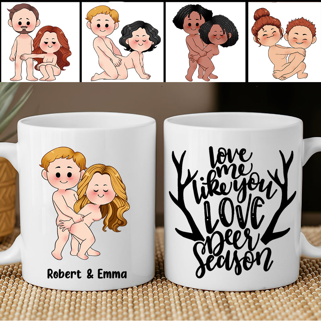 Liebe mich, wie du die Jagdsaison liebst – personalisierter Jagdbecher