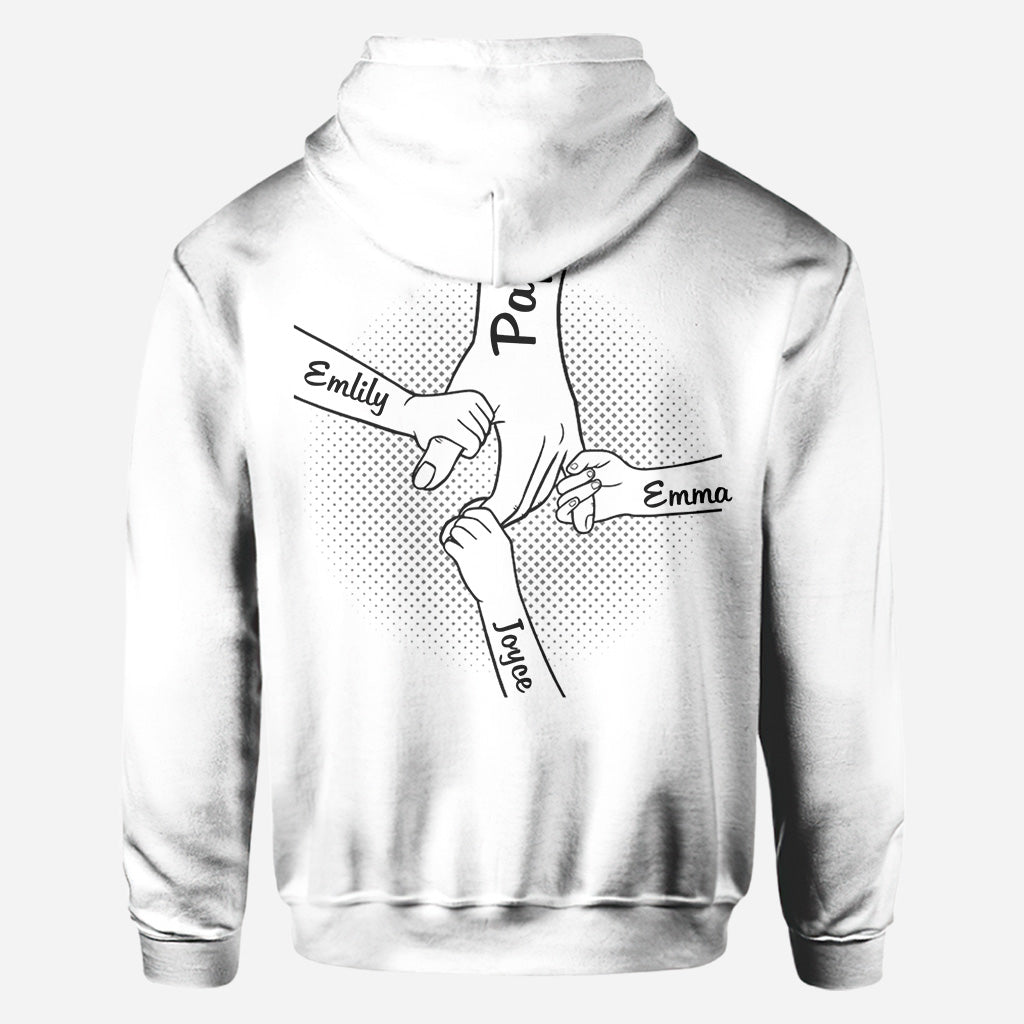 Hand in Hand werde ich dich immer beschützen – Personalisiertes Familien-T-Shirt