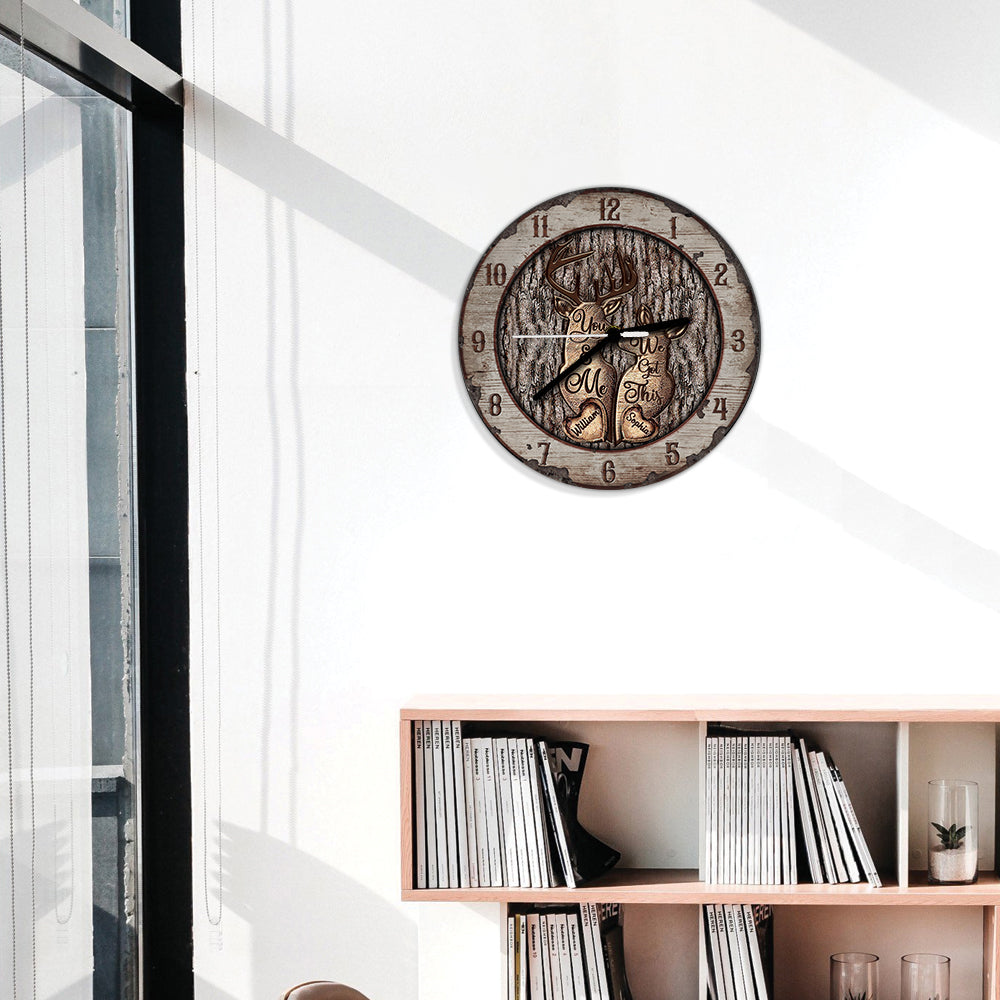 You & Me We Got This - Personalized Couple Wall Clock