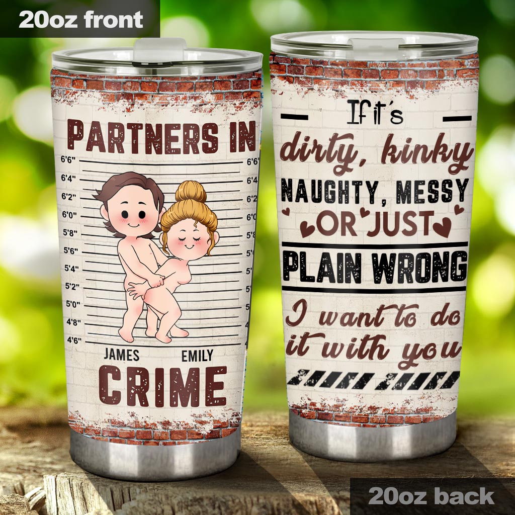 Partner in Crime – Personalisierter Paar-Trinkbecher