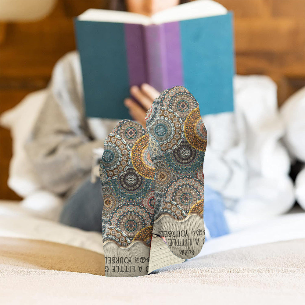 I'm Mostly Peace Love And Light - Personalized Yoga Socks