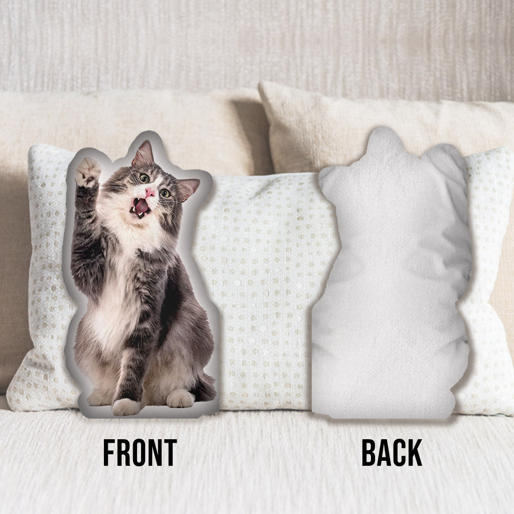 Custom Photo Humanoid - Personalized Cat Shaped Pillow
