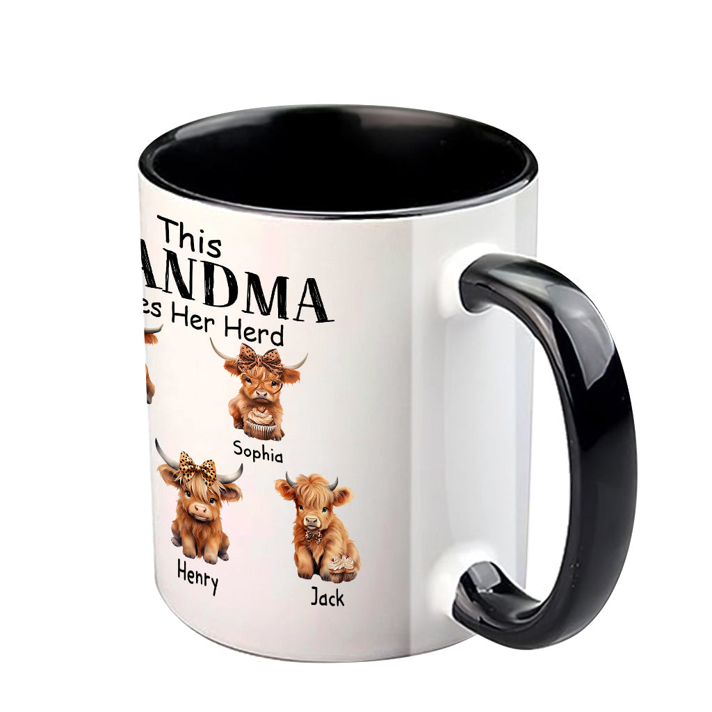 Oma/Nana/Mimi... liebt ihre Herde – personalisierte Tasse mit Oma-Akzent