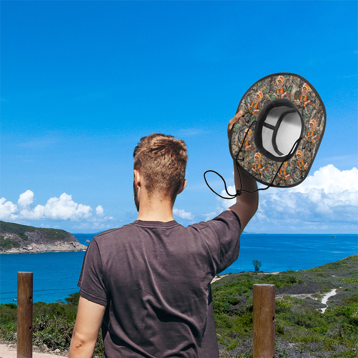 Foto eingefügter Jäger - Personalisierter Jagd-Boonie-Hut