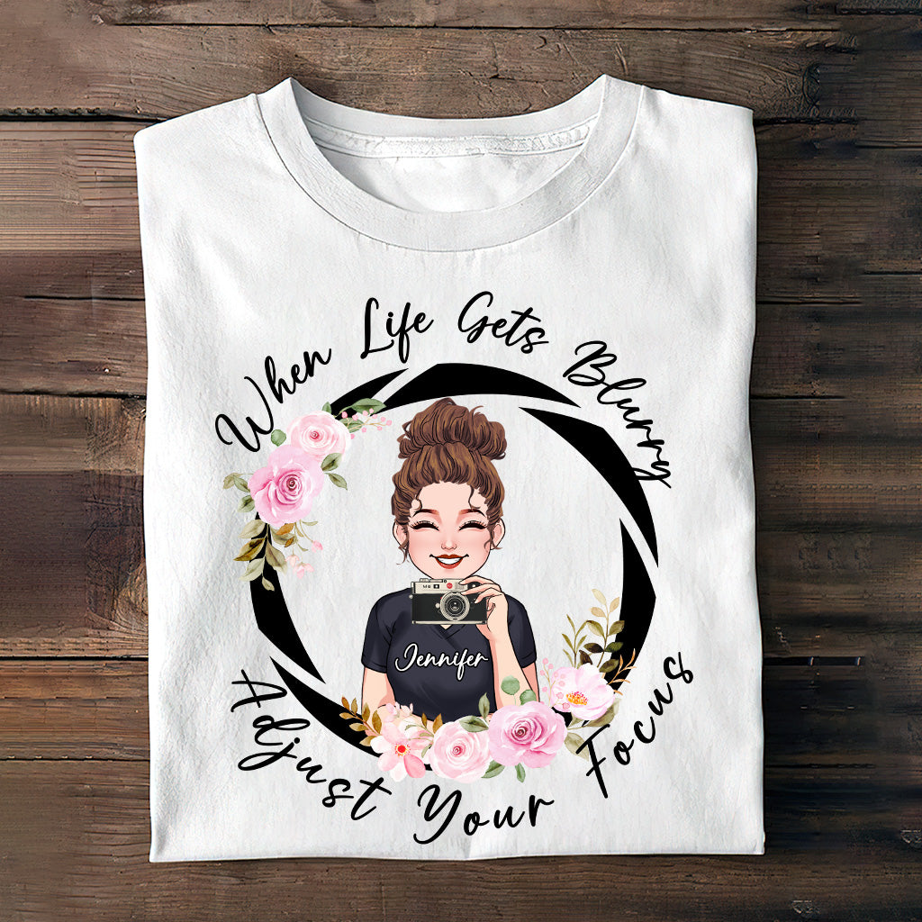 Fokus anpassen – Personalisiertes Fotografie-T-Shirt und Hoodie