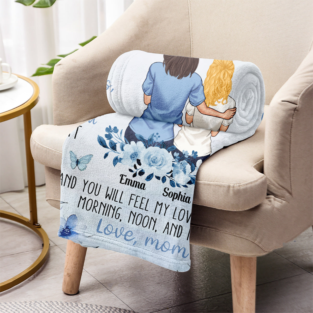 An meine Tochter – Ich liebe dich – Personalisierte Tochterdecke