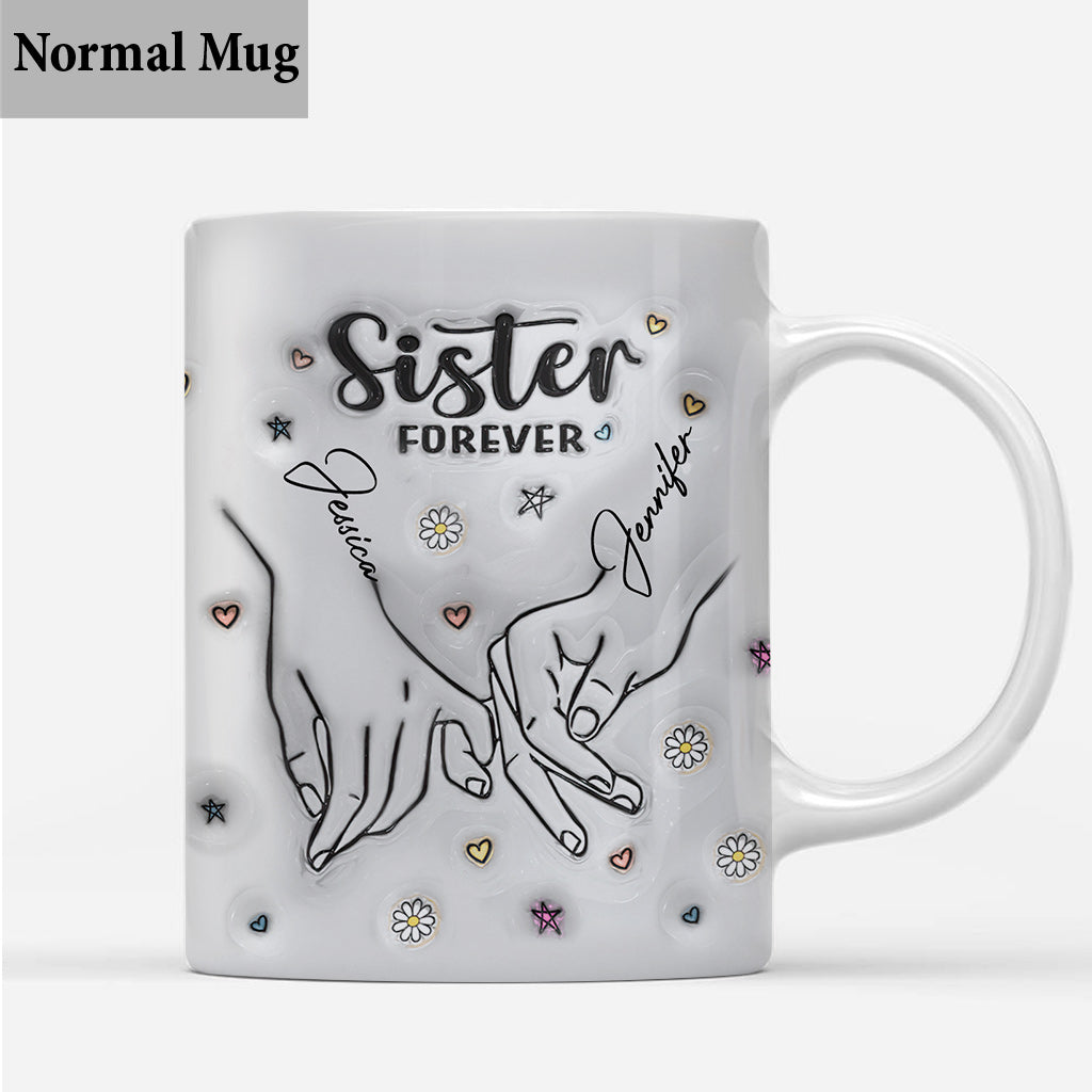 Für immer meine Schwester – Personalisierte Tasse für die beste Freundin