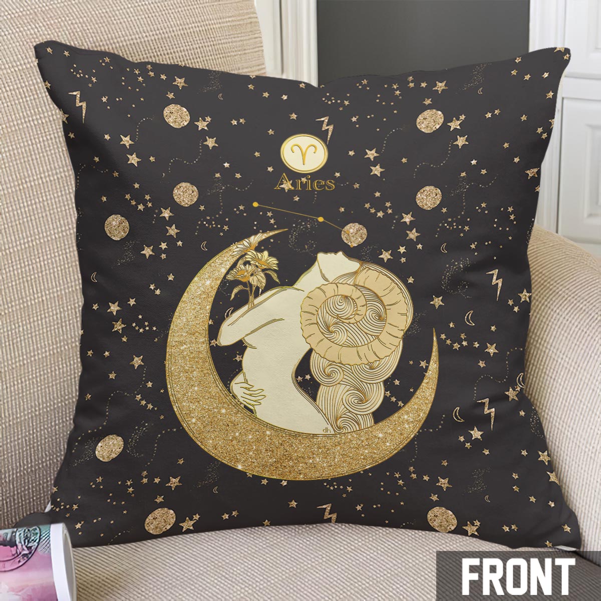 Zodiac Sign - Personalized Horoscope Throw Pillow