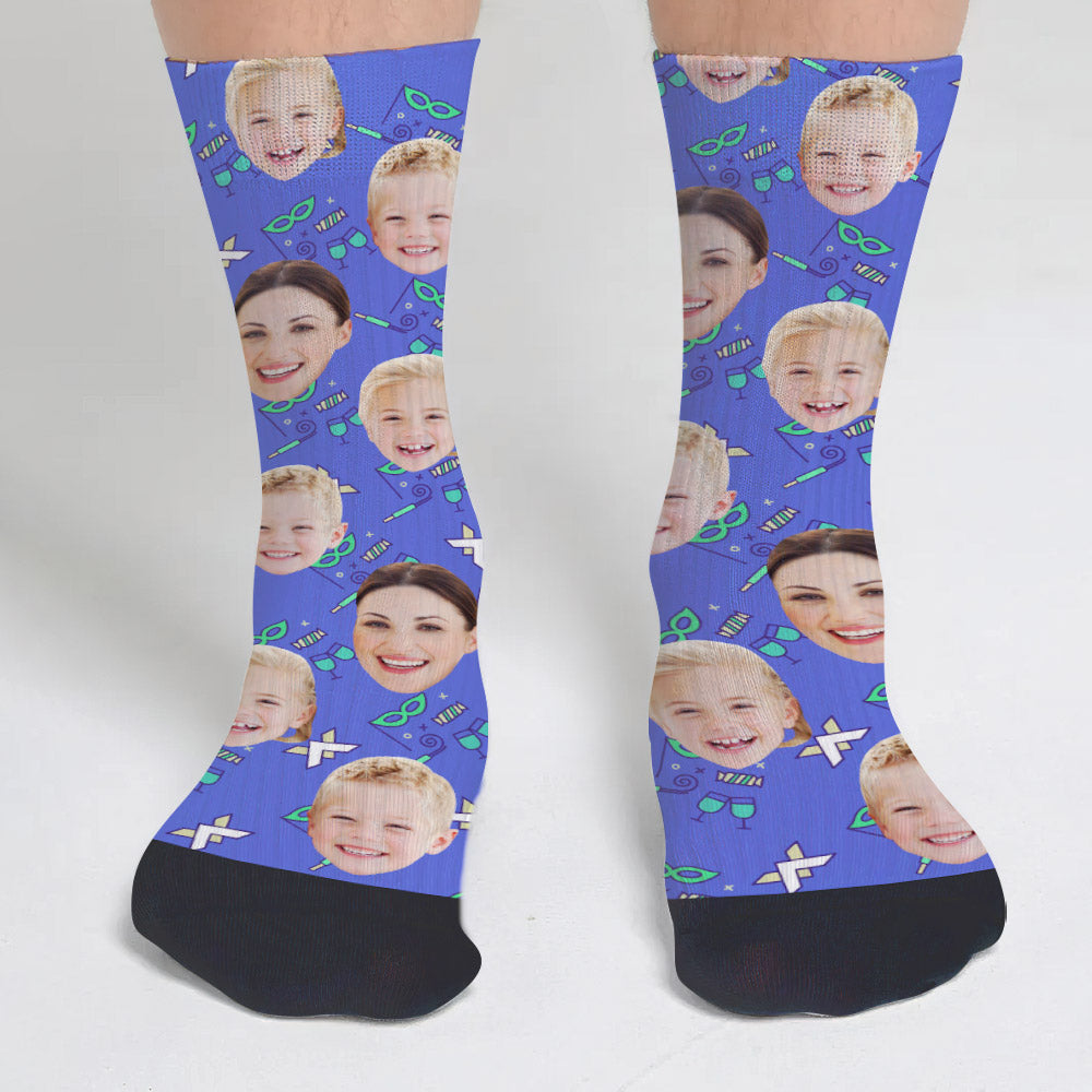 Individuelles Gesichtsmuster - Personalisierte Socken für Stiefmütter